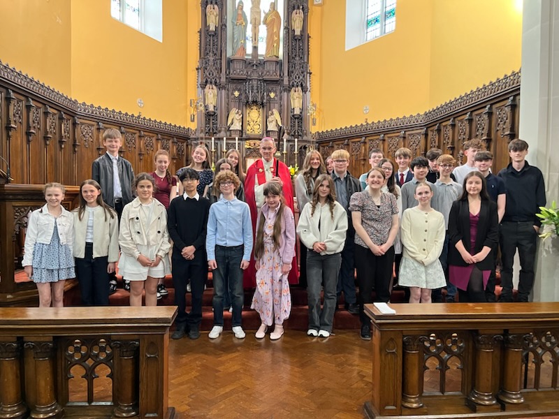 Young people confirmed at Our Lady of Grace by Bishop John Arnold, 12th May 2026